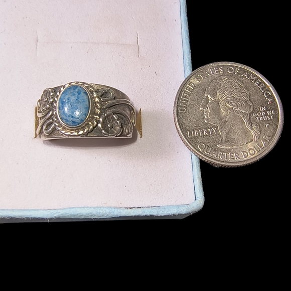 Carolyn Pollack Sterling Silver And Sterling Silver Ornately Embellished Ring - Picture 5 of 10